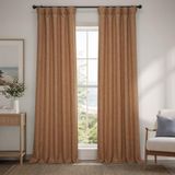 HPD Half Price Drapes Imitatielinnen verduisterende gordijnen, voor slaapkamer en woonkamer, woondecoratie, 304,8 cm lang (1 paneel), 127 x 304,8 cm (b x l), bruin (Butterscotch)