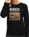 Bellatio Decorations Appelvink Dieren Foto Sweater Zwart Dames - Birds of the World Trui - XL