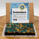 Brownies.nl Baby Blauw Brownie - 6 Brownies Per Post - Brievenbus Pakket - Brownie Box - Geboorte Cadeau - Jongen - Blauwe Traktatie - Babyshower - Gender Reveal