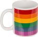 Out Of The Blue Kg Koffiemok/drinkbeker - Pride/regenboog thema kleuren - keramiek - 9 x 8 cm