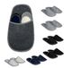 Relaxdays 6 paar gastenpantoffels met tas, maten 36-45, vilten pantoffels, antislipzool, meerkleurig