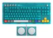 8Bitdo 85HD03 Gamen USB + RF Wireless + Bluetooth QWERTY Engels Blauw Toetsenbord