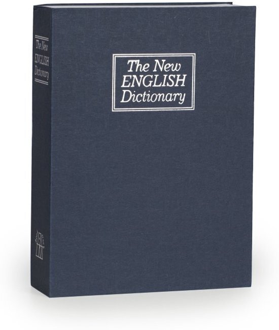 - Boek kluis - Engels Woordenboek - Blauw - Large