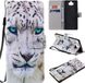 Merkloos Sony Xperia 20 Case - White Leopard Horizontal Flip Leather Case with Holder & Card Slot & Lanyard