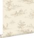 ESTAhome behang toile de jouy print lichtbeige - 53 cm x 10.05 m - 139811