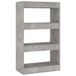 VidaXL Boekenkast/kamerscherm 60x30x103 cm bewerkt hout betongrijs