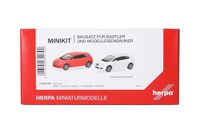 Herpa modelkit Seat Leon, naranja/candywit (2 stuks), miniatuur in schaal 1:87, verzamelobject, modelbouwkit, kunststof
