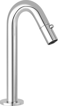 Saqu Tube Fonteinkraan - 20.60 cm - C-uitloop Chroom - Toiletkraan - Koudwaterkraan - WC Kraan