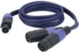 DAP Audio Câble adaptateur haut-parleur, haut-parleur mâle - 2 haut-parleurs femelles, 150 cm
