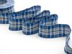 Furlanis - Max Schotse band, grote ruiten, Italiaanse stof - Chinees blauw, 40 mm x 20 m