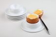 APS Eierdopjes - Melamine Eierdop Houder voor Ontbijt - Stapelbaar - Wit - 4 stuks