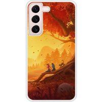 Samsung Rubberen siliconen hoesje compatibel met Galaxy S22 Fall voor twee