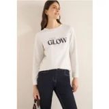 CECIL Shirt met tekst licht greige XXL