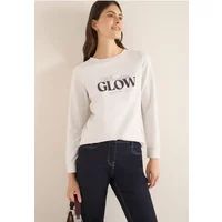 CECIL Shirt met tekst licht greige XXL