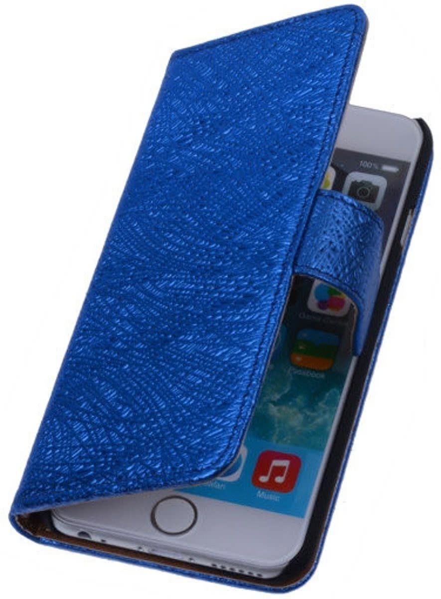 Best Cases Blauw lederen booktype hoes voor iPhone 6