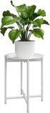 Merkloos Plantenstandaard van metaal - 15 inch - wit
