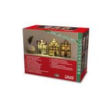 Konstsmide LED glasvezel behuizing, set van 3, combineerbaar, met 6-uurs timer, 14 amberkleurige diodes, werkt op batterijen en USB, binnen, zwarte kabel, 6 x AAA 1,5 V (excl.) - 4308-000