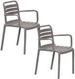 Garden Impressions Moos tuinstoel taupe - 2 stuks