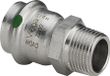 Viega Sanpress Inox Pièce De Transition 436490 22mmxr 3/4, Acier Inoxydable, Polygonale, Sc-contur