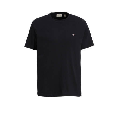 GANT GANT regular fit T-shirt met logo en borduursels black