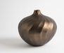 Torvia Vase B25 x T25 x H23 cm Aluminium Aurum Satin Fait main