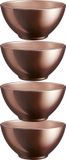 Luminarc Bol à dessert/petit-déjeuner - 4x - Verre - D13 x 6 cm - Brun chocolat
