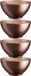 Luminarc Bol à dessert/petit-déjeuner - 4x - Verre - D13 x 6 cm - Brun chocolat