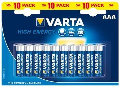 Varta High Energy AAA Micro Batterijen - 10 Stuks