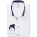 OLYMP Level 5 body fit overhemd - mouwlengte 7 - wit (blauw contrast) - Strijkvriendelijk - Boordmaat: 44