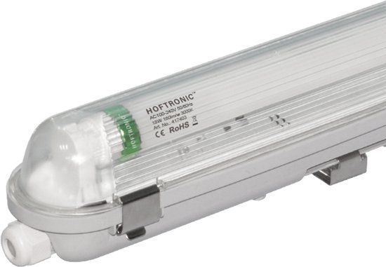 HOFTRONIC LED TL armatuur 60cm IP65 9W 1440lm 3000K Warm wit Koppelbaar