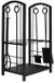 Verk 27138: Houtopslag en gereedschapskist voor de open haard, 30x40x74 cm, zwart