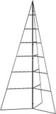 vidaXL Kerstboom van metaal voor decoratie, zwart, 140 cm