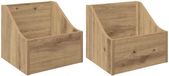 vidaXL Boîte pour disques vinyles 2 pièces Chêne artisanal 37 x 33 x 32 cm