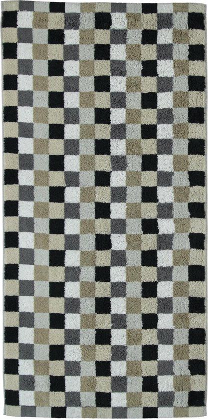 Cawo Lifestyle Karo Badlaken - Kiezelsteen 70x140 - Badstof - Sneldrogend