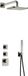 Hotbath Gal IBS40 inbouw regendoucheset High Flow thermostatisch met 2 stopkranen