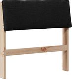 vidaXL - Gestoffeerd hoofdbord - Zwart - 80 cm - Massief grenenhout