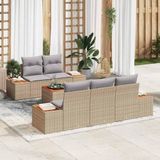 Stade toulousain Maison Exclusive Tuinset met 6 zitplaatsen, beige, van polyrotan