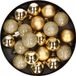 Cosy&Trendy Kerstballen - 20 stuks - 3cm - Goudkleurig - Kunststof