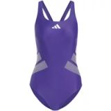 Adidas Dames zwempak uit 1 stuk Logo C Collegiate Purple / White