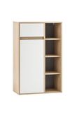Schildmeyer Mali Highboard, licht eiken decoratie/ mat wit