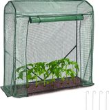 Relaxdays Tomatenkas - 154 x 152 x 50 cm - Kweekkas - Hoge Foliekas - Groen