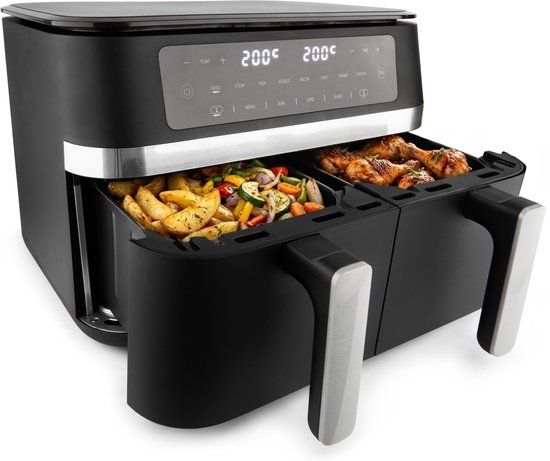 Vivid Green Airfryer 11L - Dubbele Mand - PFAS-vrij - Dual Zone met SYNC – XXL - 2950W