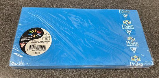 Clairefontaine Stuifmeel Envelop DL Caribisch Blauw Papier 11 cm