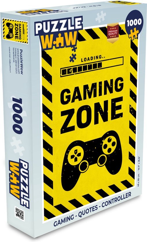 MuchoWow Puzzel Gaming - Quotes - Controller - Gaming zone - Game - Legpuzzel - Puzzel 1000 stukjes volwassenen - Sinterklaas cadeautjes - Sinterklaas voor grote kinderen