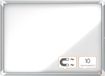 Nobo Premium Plus Afsluitbare Glazen Binnenvitrine Magnetisch met Zijslot - 8xA4 Formaat - Zilver/Wit