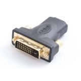 SATKIT DVI male naar HDMI female adapter, videoconverter voor het aansluiten van computer op monitor of tv