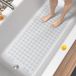 Holland Connections Tapis de bain antidérapant, tapis de douche extra long 100 x 40 cm, transparent