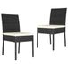 VidaXL Tuinstoelen 2 stuks Polyrattan Zwart/Crème