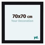 yd. Cadre photo 70x70 cm Noir Brillant MDF Como