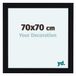 yd. Cadre photo 70x70 cm Noir Brillant MDF Como